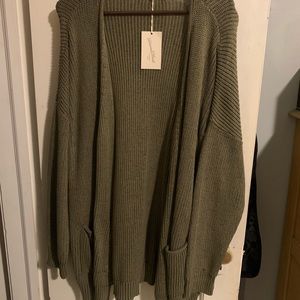 Green Knit Cardigan